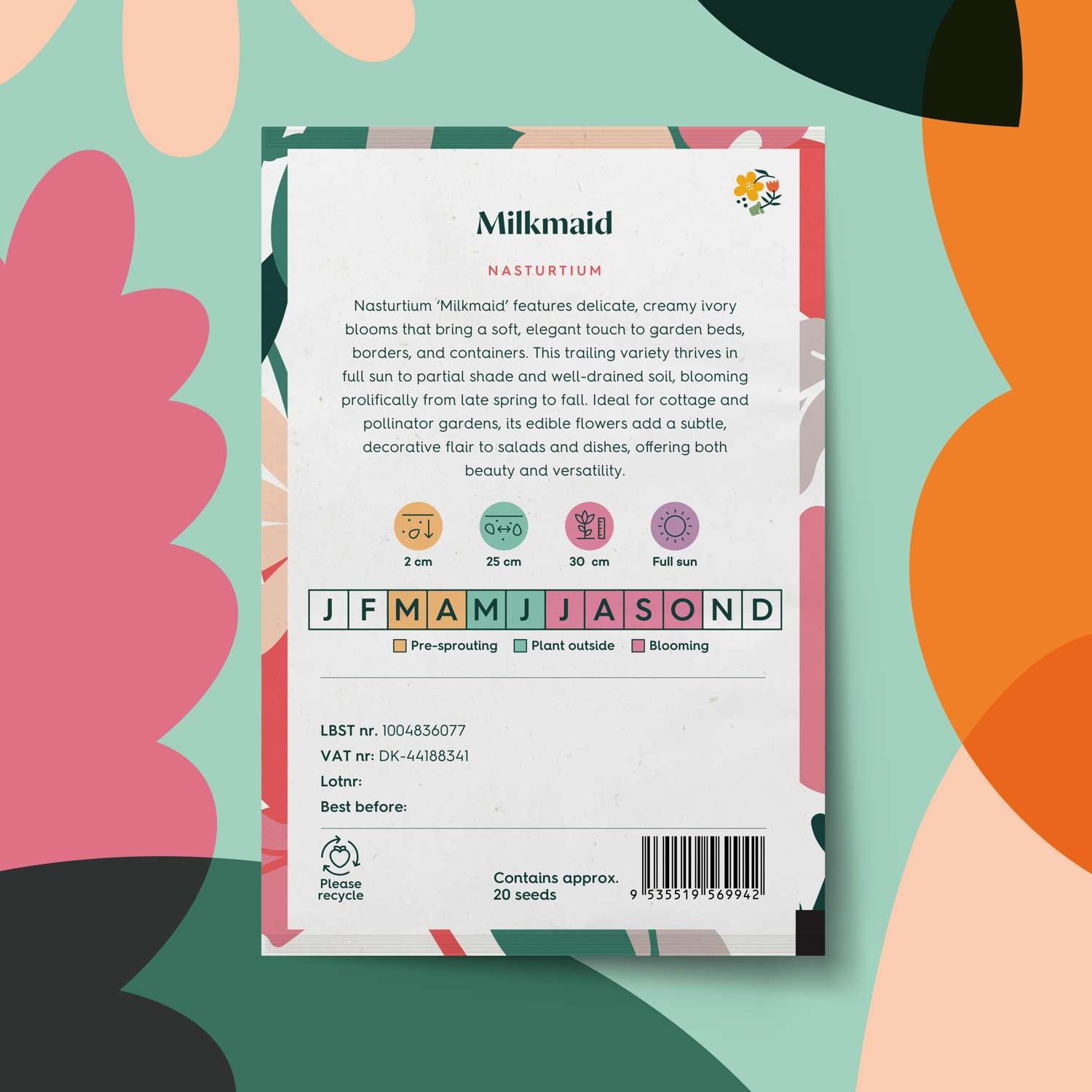 Oost-Indische kers 'Milkmaid' (zaden)